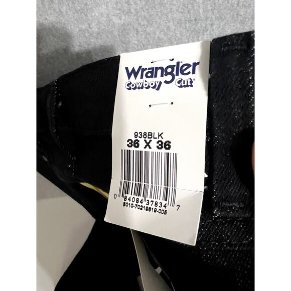 Wrangler Mens Black Cowboy Cut 938BLK 36X36 - Picture 5 of 5